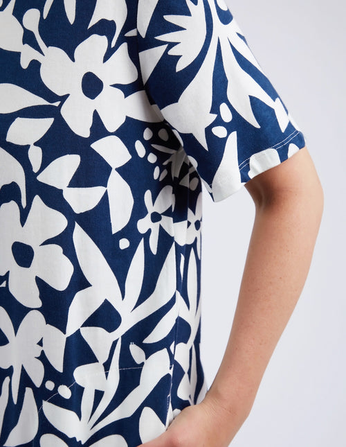 Elm Stencil Floral Tee Dress