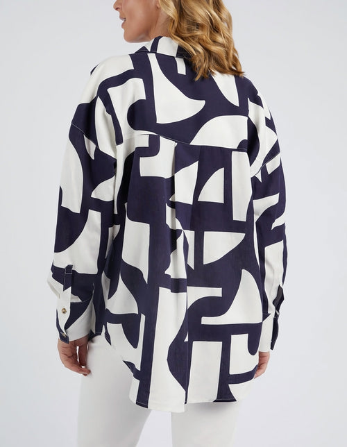 Elm Dahi Abstract Shirt Midnight