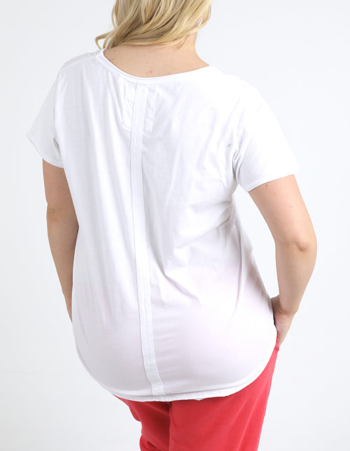 Elm Fundamental V Neck T Shirt White