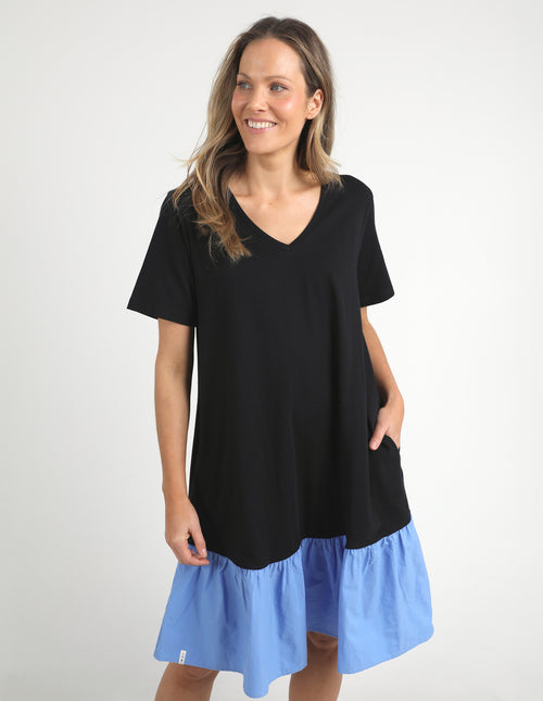 Elm Elle V Neck Dress Black