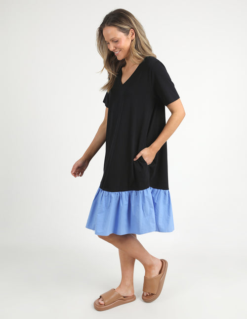 Elm Elle V Neck Dress Black