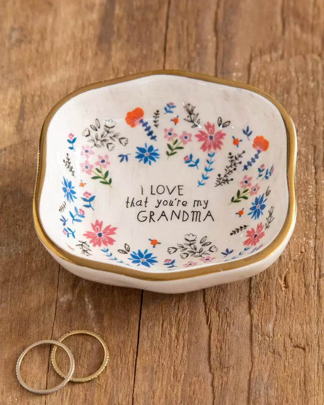 Antiqued Trinket Bowl Grandma