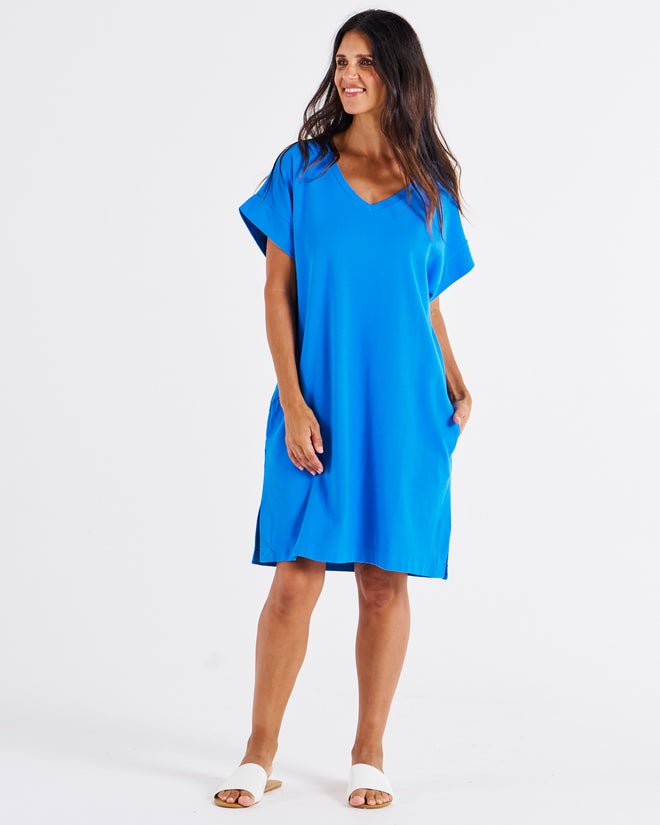 Betty Basics Elise V Neck Rib Dress