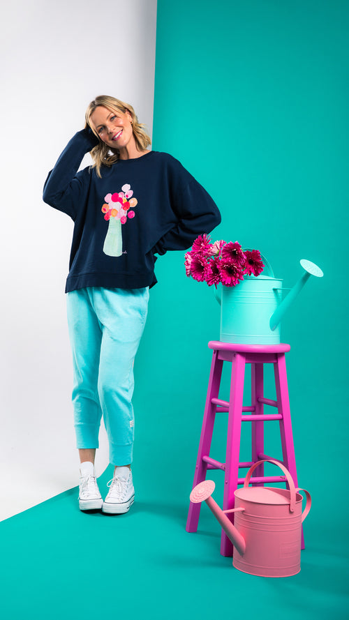 Elm Janey Floral Crew Sweatshirt