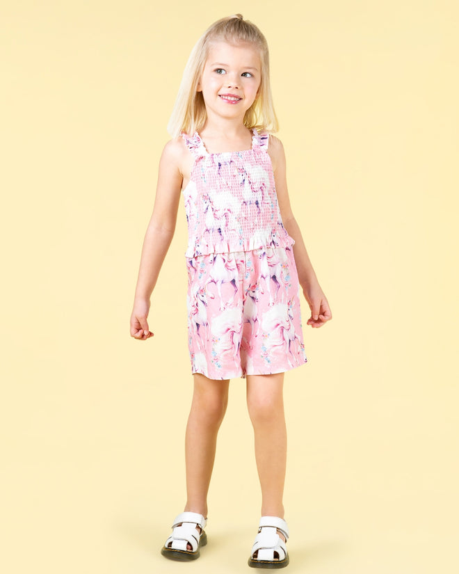 Rock Your Kid A Blessing Romper Pink