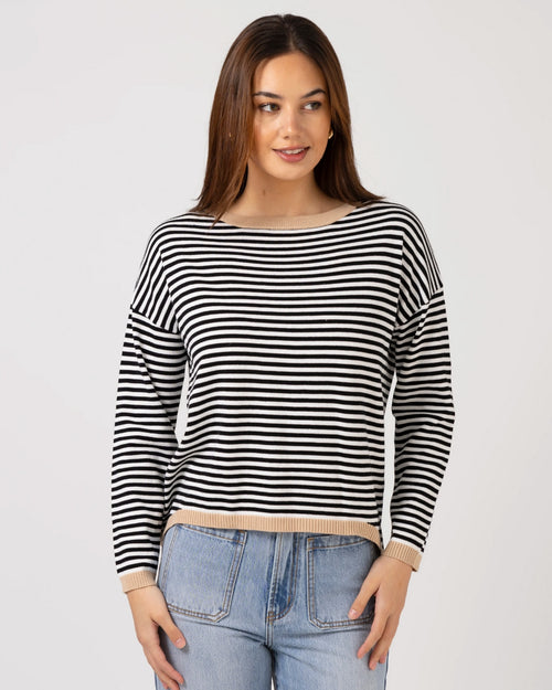 Stella and Gemma Black Stripe Jumper