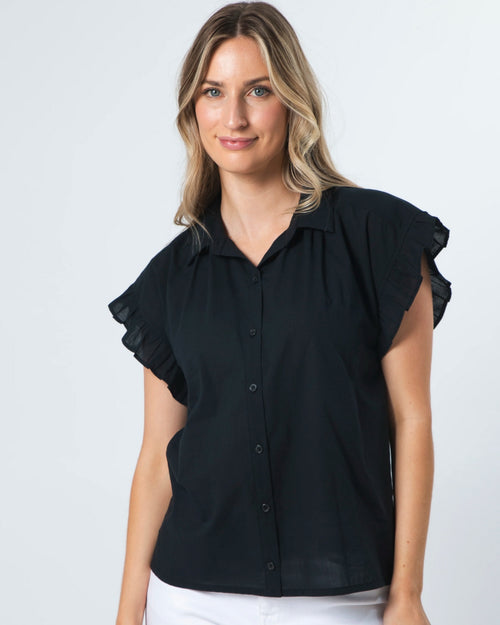 Stella and Gemma Heather Blouse Black