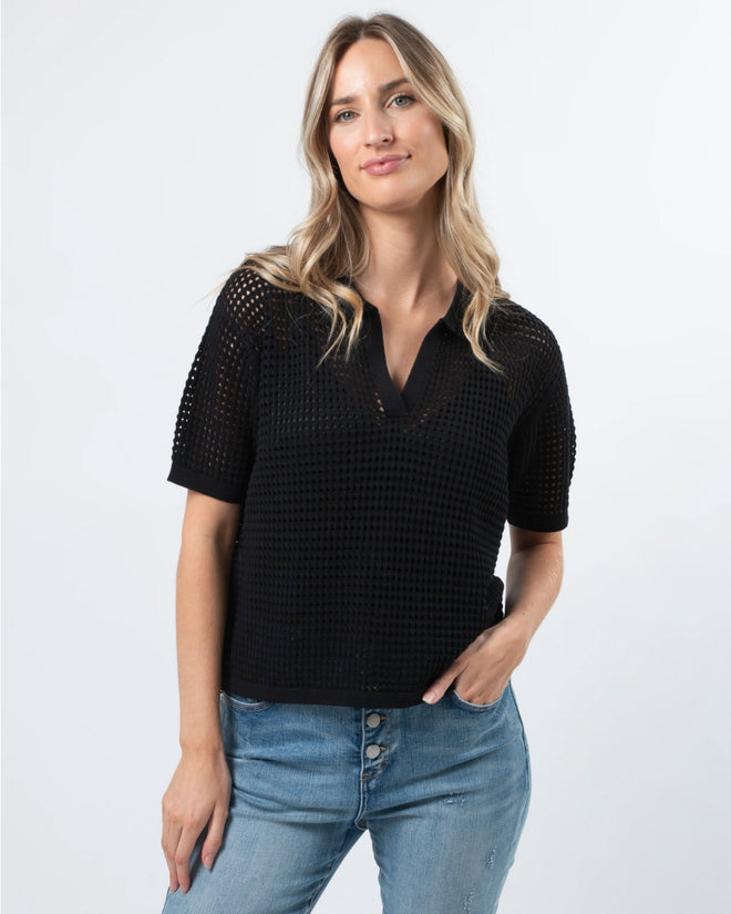 Stella and Gemma Jonah Knit Top Black