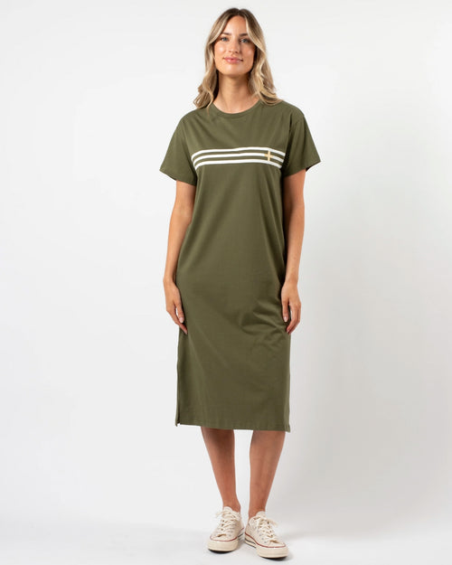 Stella and Gemma Maxi Dress Khaki Stripe