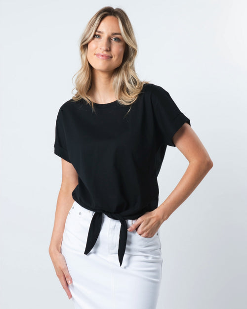 Stella and Gemma Tie Top Black