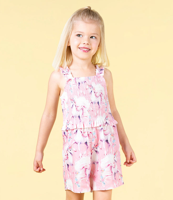 Rock Your Kid A Blessing Romper Pink