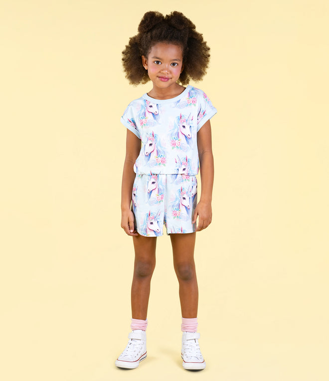 Rock Your Kid Blue Unicorn Romper