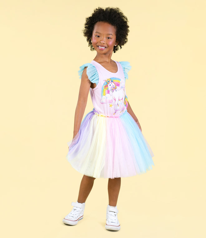 Rock Your Kid Unicorn Unicorn Rainbow Singlet Circus Dress