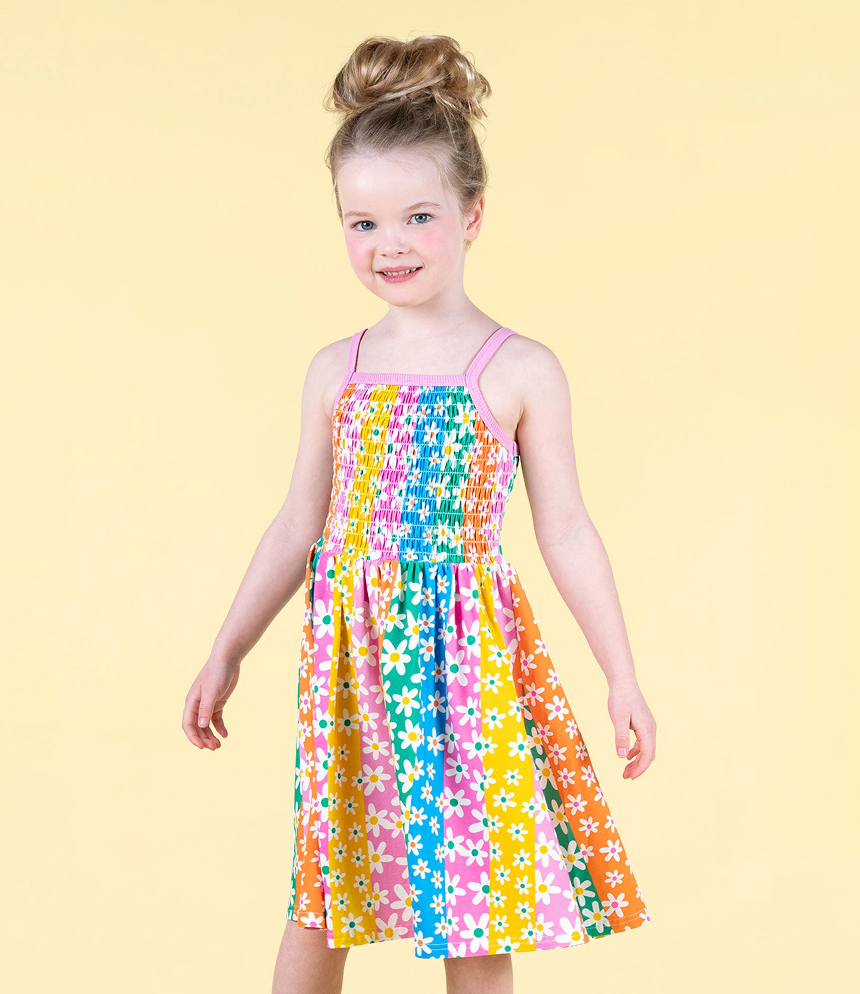 Rock Your Kid Floral Stripes Sun Dress Chambers