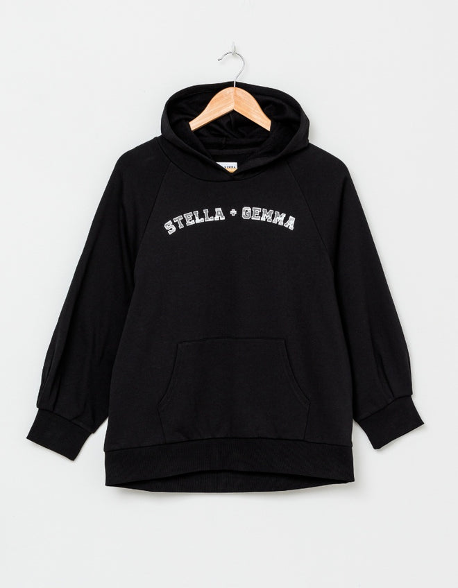 Stella and Gemma Teen Kids Hoodie Black Logo