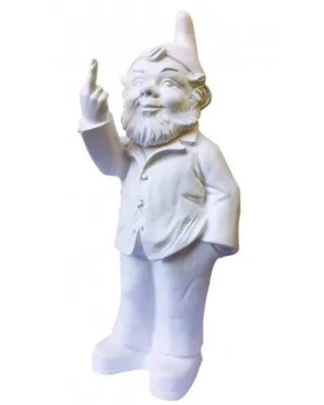 Pop Cheeky Gnome with Finger White