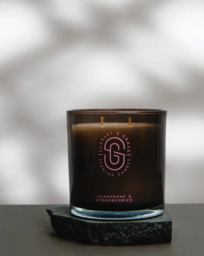 Scarlet & Grace Candle 380gm Champagne & Strawberries