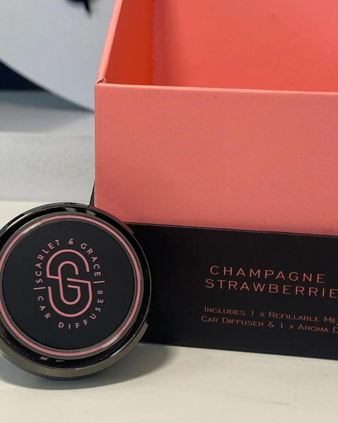 Scarlet & Grace Car Diffuser Champagne & Strawberries