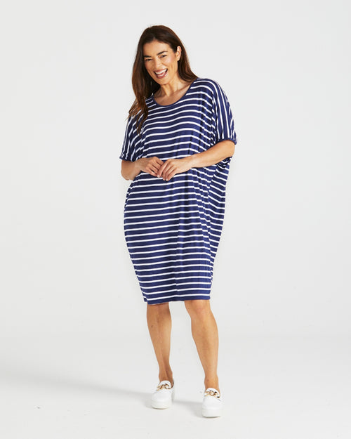 Betty Basics Maui Dress Parisian Stripe