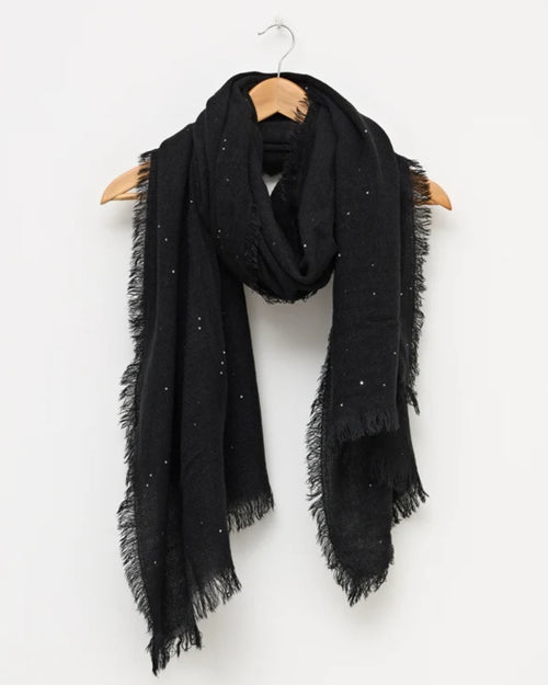 Stella and Gemma Scarf Black Sequin