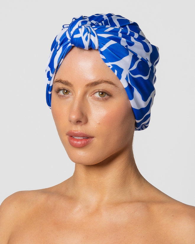 Louvelle Dahlia Shower Cap Blue Matisse