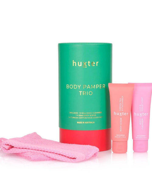 Huxter Body Pamper Trio Emerald Green & Bright Pink