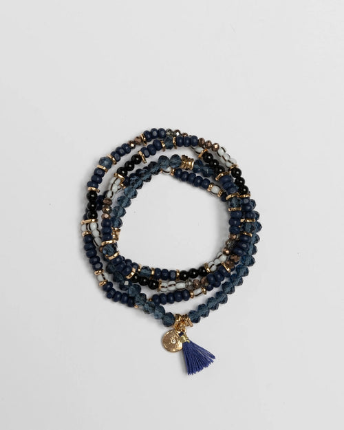 Stella and Gemma Bracelet Set of 4 Navy