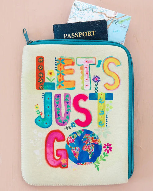 Travel Document Pouch - Let's Just Go!