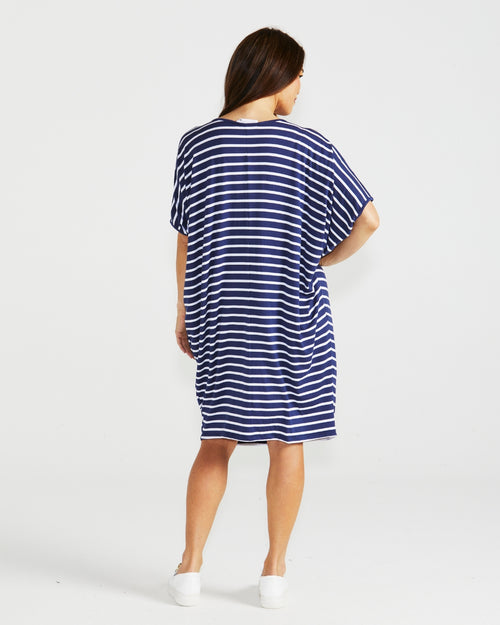 Betty Basics Maui Dress Parisian Stripe