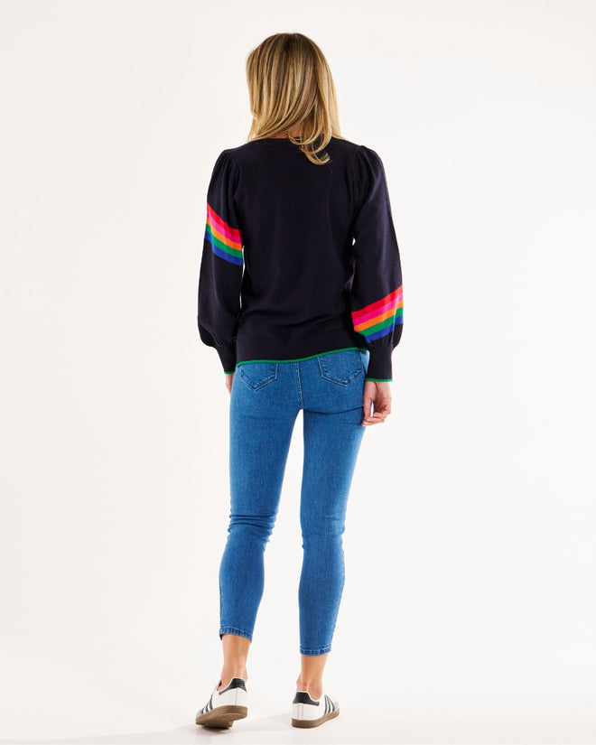 Betty Basics Tori Jumper Navy Rainbow