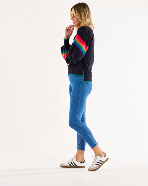 Betty Basics Tori Jumper Navy Rainbow