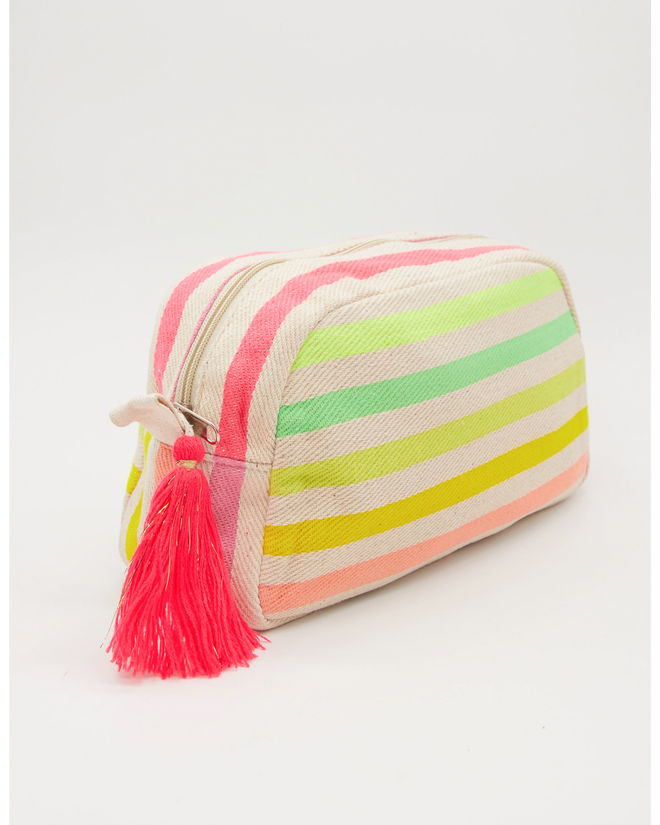 Stella and Gemma Cosmetic Bag Sriped with Tassle