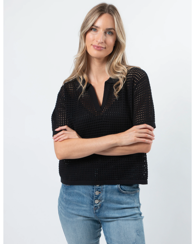 Stella and Gemma Jonah Knit Top Black