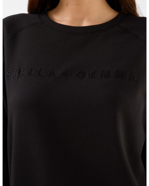 PREORDER -  Stella and Gemma Logo Black Classic  Sweatshirt - DUE END JANUARY