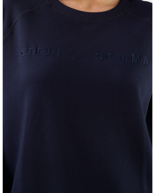 PREORDER -  Stella and Gemma Logo Navy Classic Sweatshirt - DUE END JANUARY