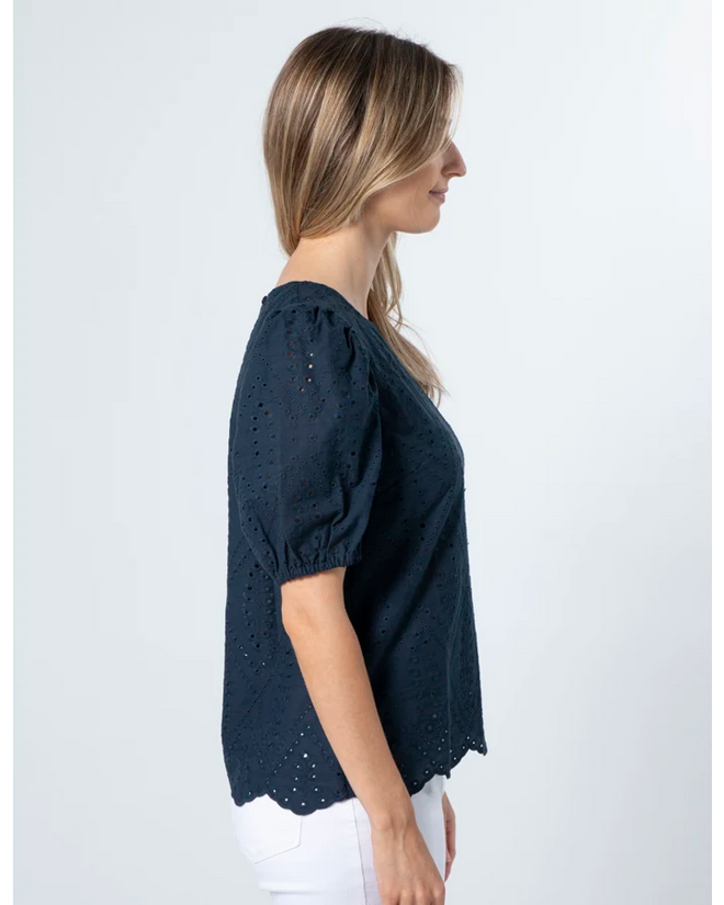 Stella and Gemma Minnie Top Navy