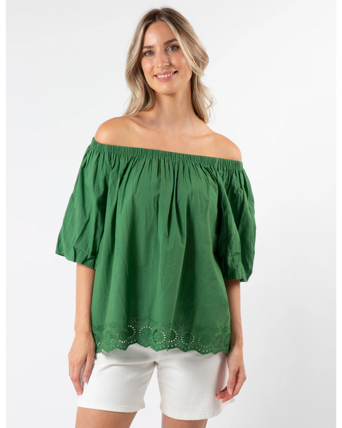 Stella and Gemma Paros Blouse Juniper Green