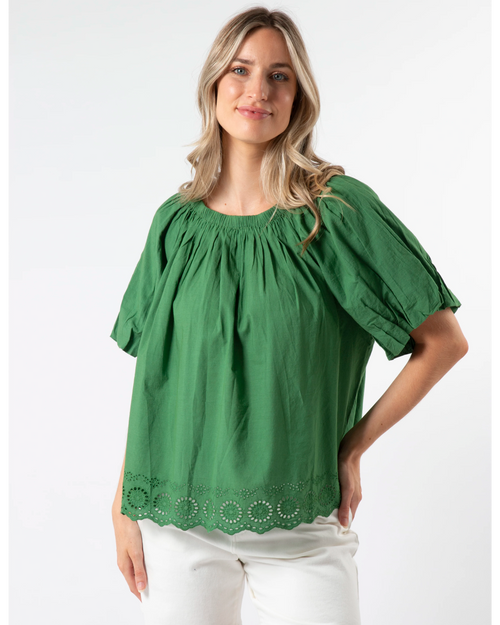 Stella and Gemma Paros Blouse Juniper Green