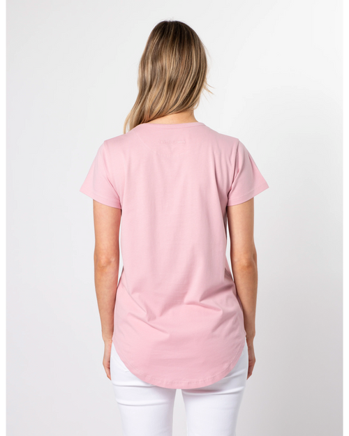 Stella and Gemma Blush Red Chevron Cross T Shirt