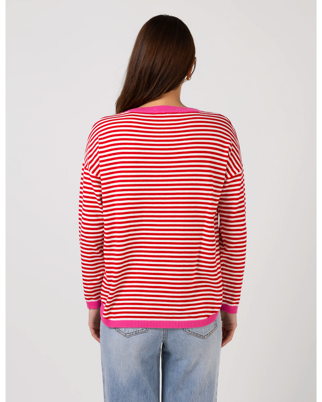 Stella and Gemma Street Jumper Red Stripe