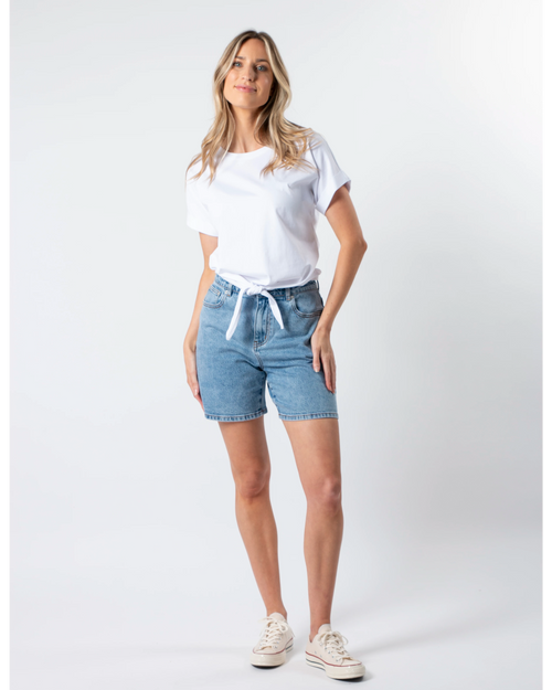 Stella and Gemma Tie Top White