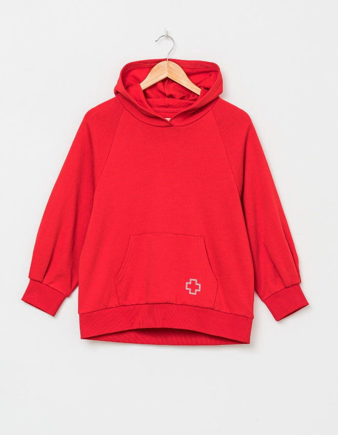 Stella and Gemma Teen Kids Hoodie Red S + G Logo